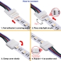 Mobile Preview: 5 Polig Schnellverbinder für 12mm breite RGBW RGB+WW LED Strip  zu Strip Streifen Stecker Adapter Leiter Stripes Jumper Verbinder Brücke
