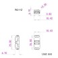 Mobile Preview: 2 Pin Spleiß Crimp Längsverbinder 22~20 AWG Kabel