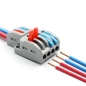 Preview: Kabelverbinder 2 Pin zu 4 PIN Elektro Kabel Schnellverbinder Verteiler Splitter Hebelverschluß