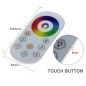 Preview: DC5-24V Mini RF LED Kontroller Kabellos Touch Remote für Single Farbe Einzelfarbe Weiß Streifen Stripes Band Led Modulle Licht Strip steuern dimmen