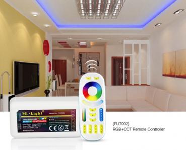 MiBoxer T4 LED WIFI Wandschalter Kabellos 4 Zone Controller RGB+CCT 2.4G RF