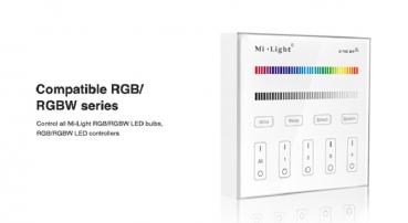 Mi-Light B3 LED RGB RGBW Smart Touch Panel Remote 2.4G 4 Zone WIFI Controller Battery