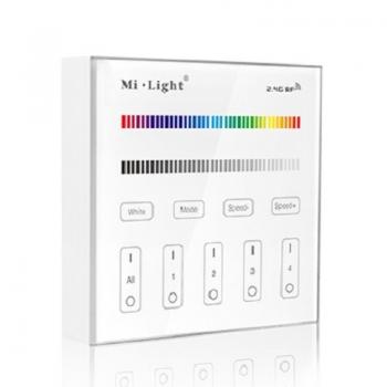 Mi-Light LED RGB RGBW T3 Smart Touch Panel Remote 2.4G 4 Zone WIFI Controller 110V-230V powered