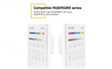 Mi-Light LED RGB RGBW T3 Smart Touch Panel Remote 2.4G 4 Zone WIFI Controller 110V-230V powered