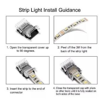 5 PIN Strip zu Stripe zu Kabel Schnell Verbinder für 10mm 12mm Streifen RGB RGB+CCT