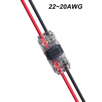 2 Pin Spleiß Crimp Längsverbinder 22~20 AWG Kabel