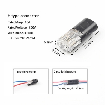 2 pin Kabel Stecker Schnell Spleiß Crimp Verbinder für elektrische Kabel für die Verkabelung 22-20AWG LED Autoanschlüsse anwenden
