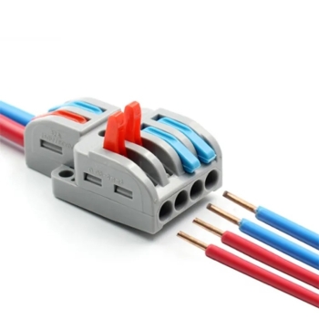Kabelverbinder 2 Pin zu 4 PIN Elektro Kabel Schnellverbinder Verteiler Splitter Hebelverschluß