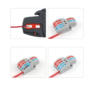 Kabelverbinder 2 Pin zu 4 PIN Elektro Kabel Schnellverbinder Verteiler Splitter Hebelverschluß