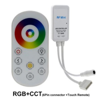 mini rf rgb+cct streifen controller mit fernbedienung touch für 5 kanal 6-PIN farben led band stripe