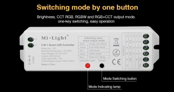 LED LS2 5in1 2.4G RGB+CCT Strip Controller Streifen Anschluss