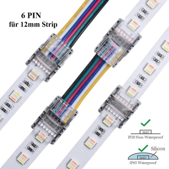 LED Schnell Verbinder Strip zu Strip Streifen an Kabel Schnellverbinder