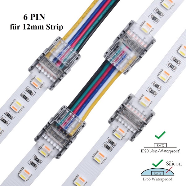 LED Schnell Verbinder Strip zu Strip Kabel an Streifen Stecker