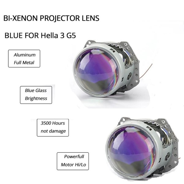 3 Zoll Projektor Reflektor Linse Blau für Hella 3R G5 Bi-Xenon
