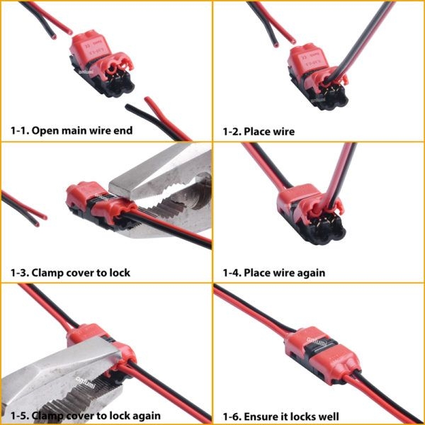 2 pin Kabel Schnell Verbinder verbinden