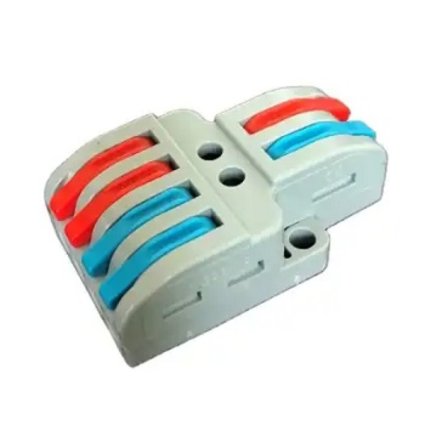 2 zu 4 PIN Elektro Kabel Schnellverbinder Verteiler Splitter Hebelverschluß