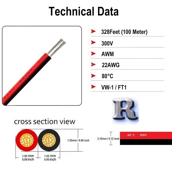 2 pin Leiter Kabel Daten