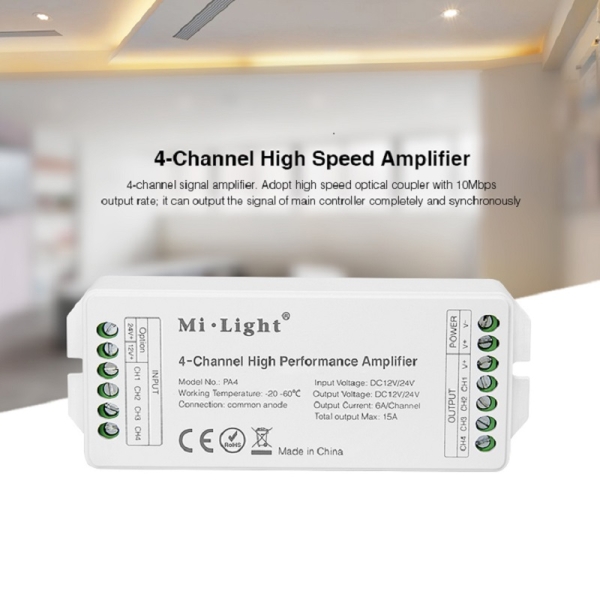 Miboxer 4 Kanal LED Streifen Strip Verstärker Anschluss