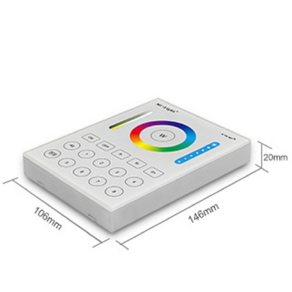 Mi-Light B8 Wall-mounted Touch Panel FUT089 8 Zone remote RF dimmer LS2 5in1 smart led controller for RGB+CCT led strip