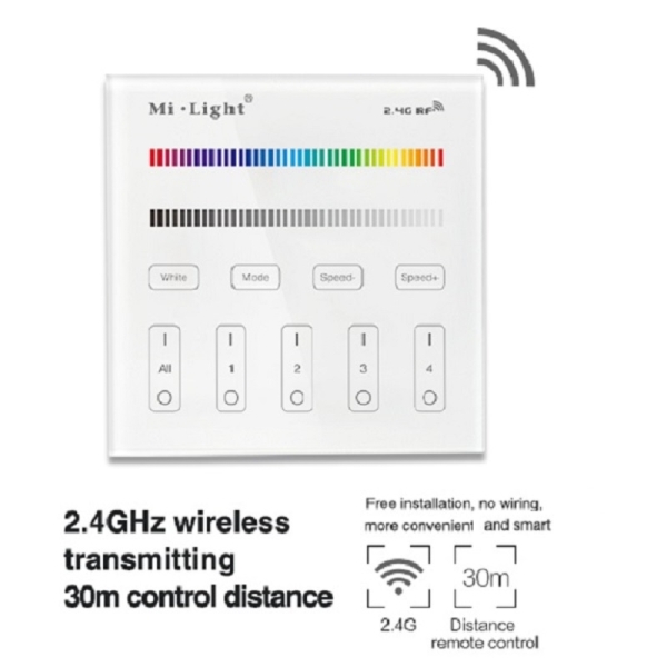 LED Touch Panel 2.4G WIFI RGBW Controller Mi-Light T3