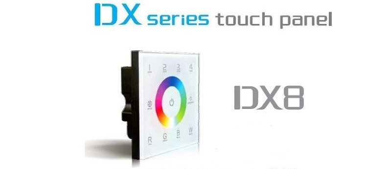 DX-8 Kabelloser RGBW Wandschalter Touch Panel
